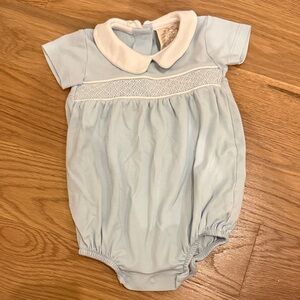 The Beaufort Bonnet Company Light Blue and Cream One Piece